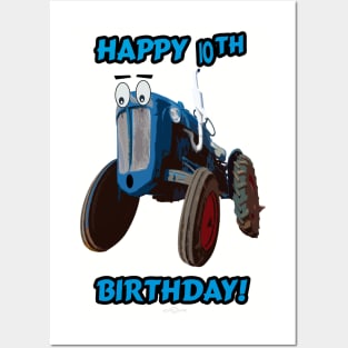 Happy 10th birthday tractor design Posters and Art